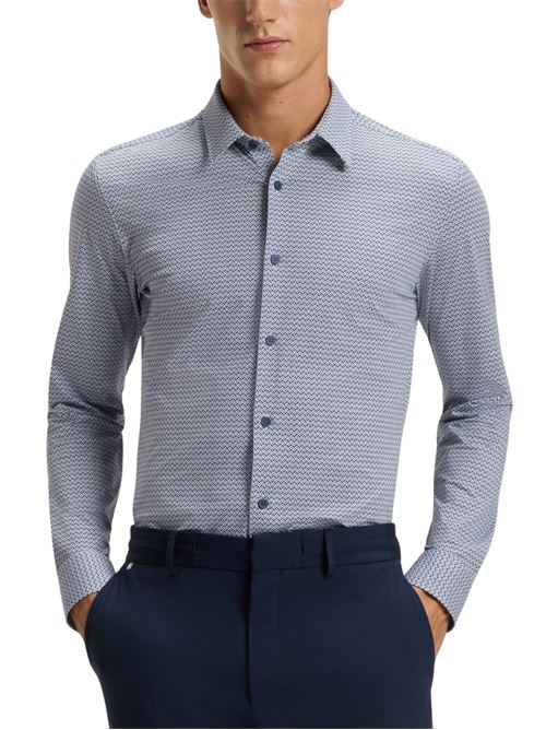 Camicia con microfantasia slim fit Hugo Boss | 50550734404